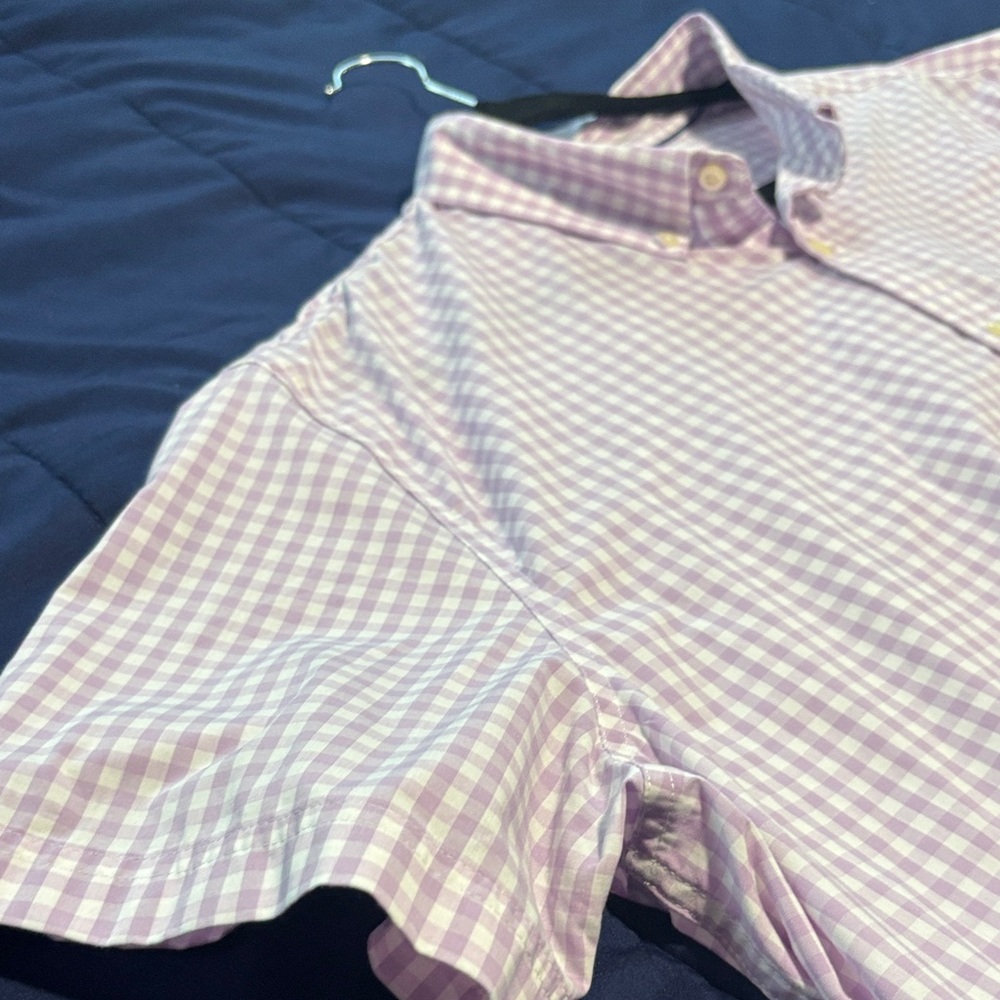 Croft & Barrow Men's Light Purple Checkered Button Down Shirt 2XB - Picture 4 of 9